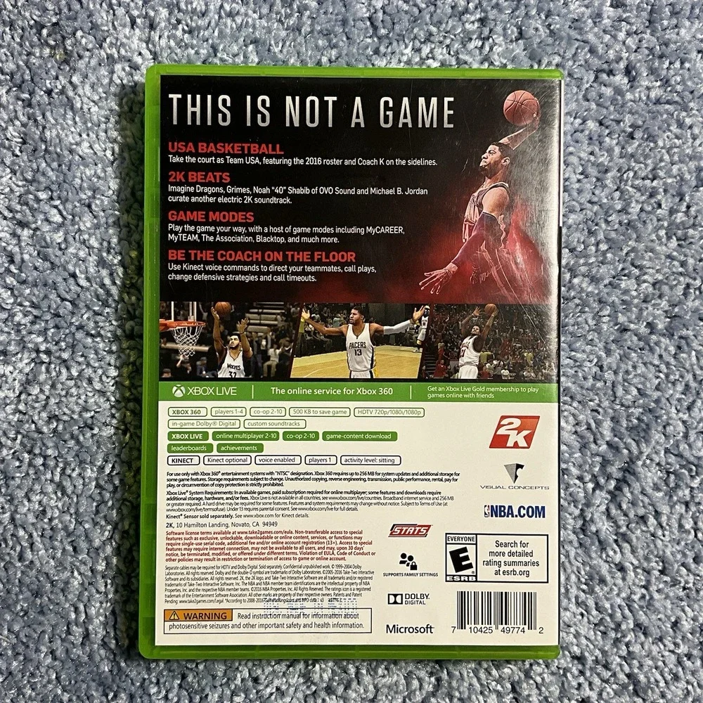 NBA 2K17 (Xbox 360, 2016) — Complete CIB